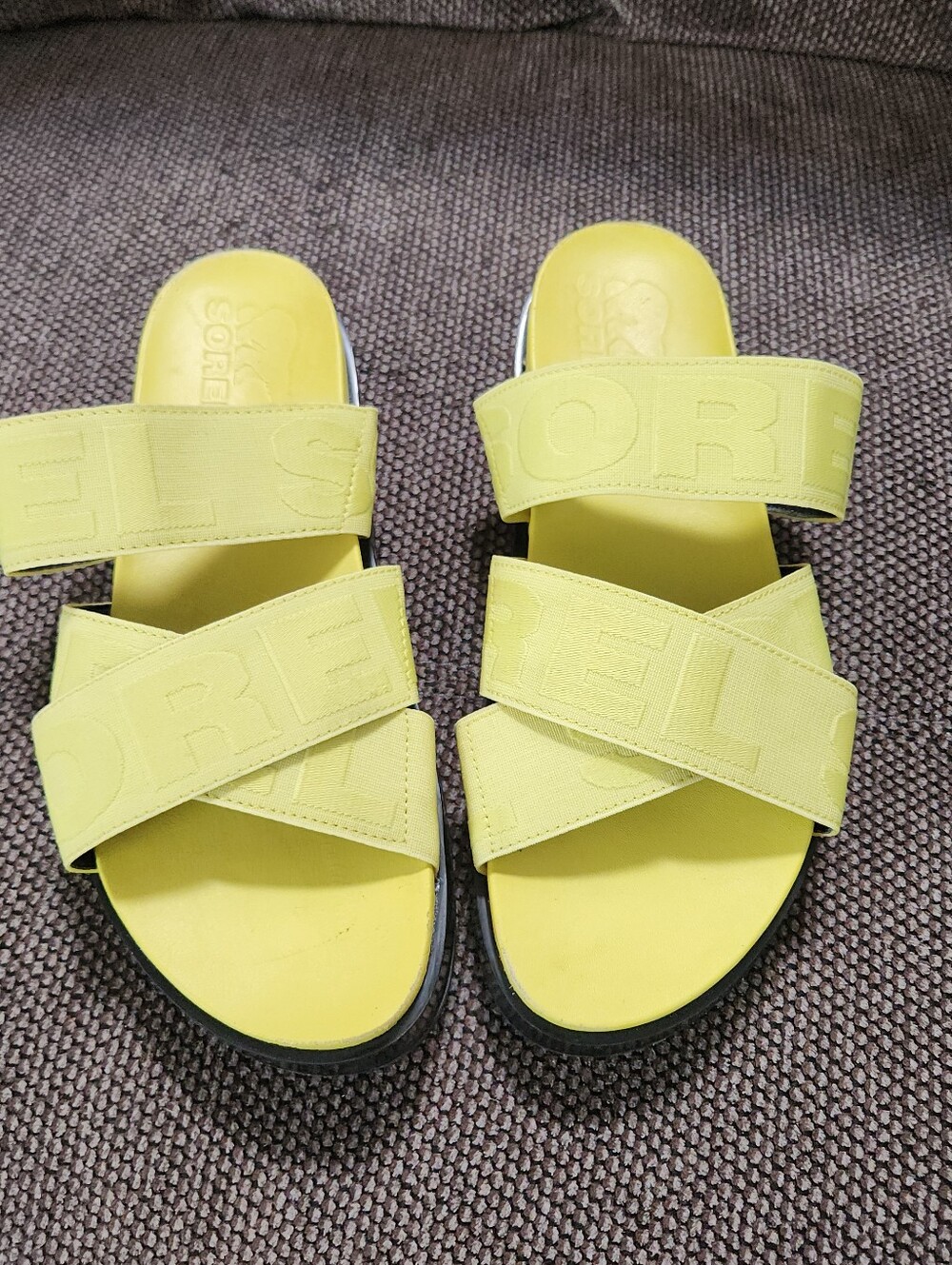 Sorel Yellow Sandals with Rugged Sole